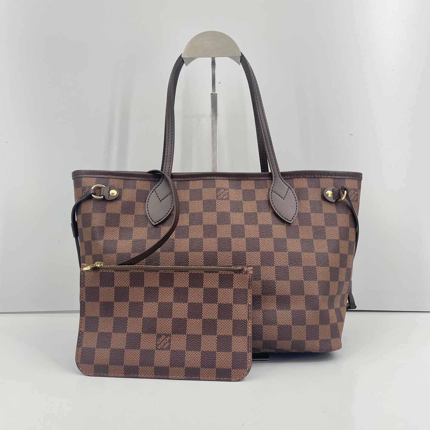 95新 LouisVuitton/路易威登 优选/NF小号棋盘格托特包14年/29×21
