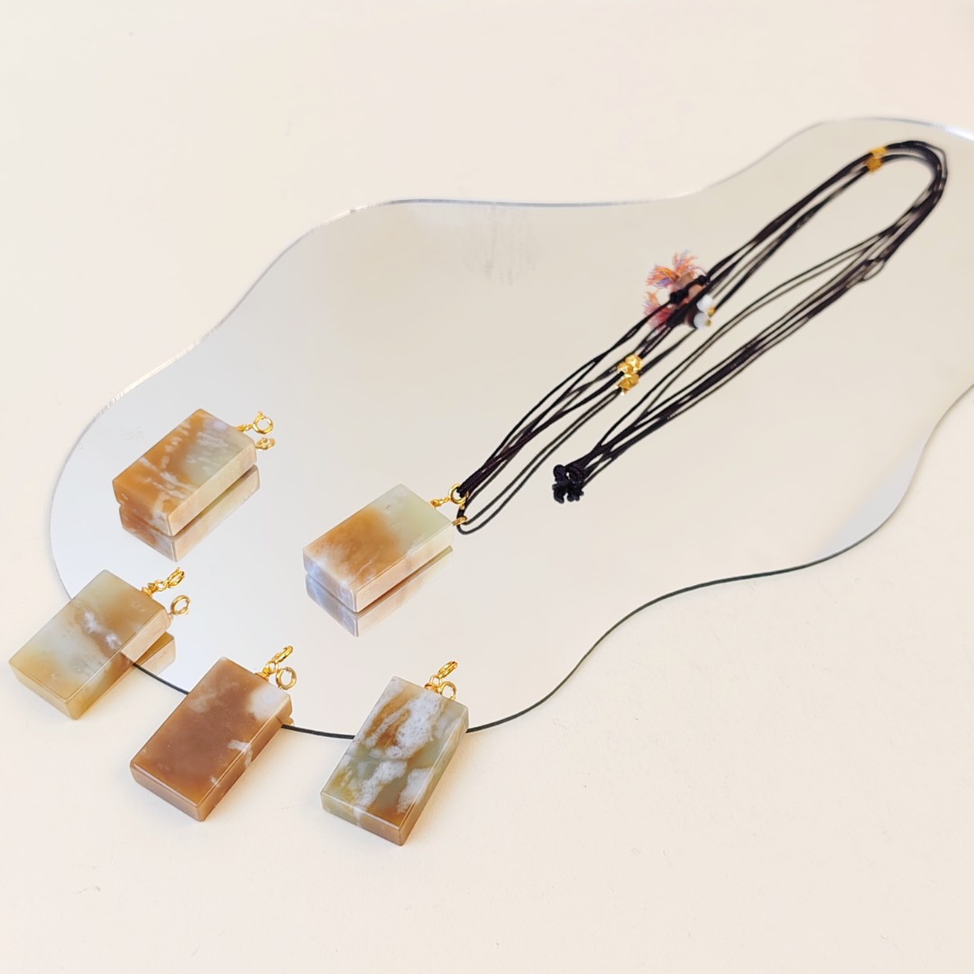 特殊福利 和田玉无事牌手作项链（多样性发其一）