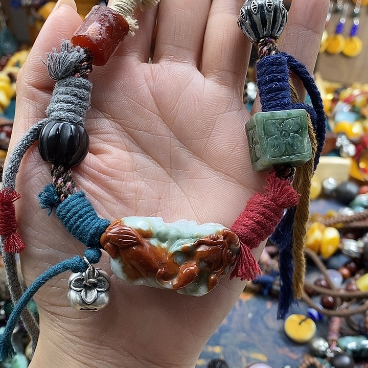 翡翠未镶嵌项链项链