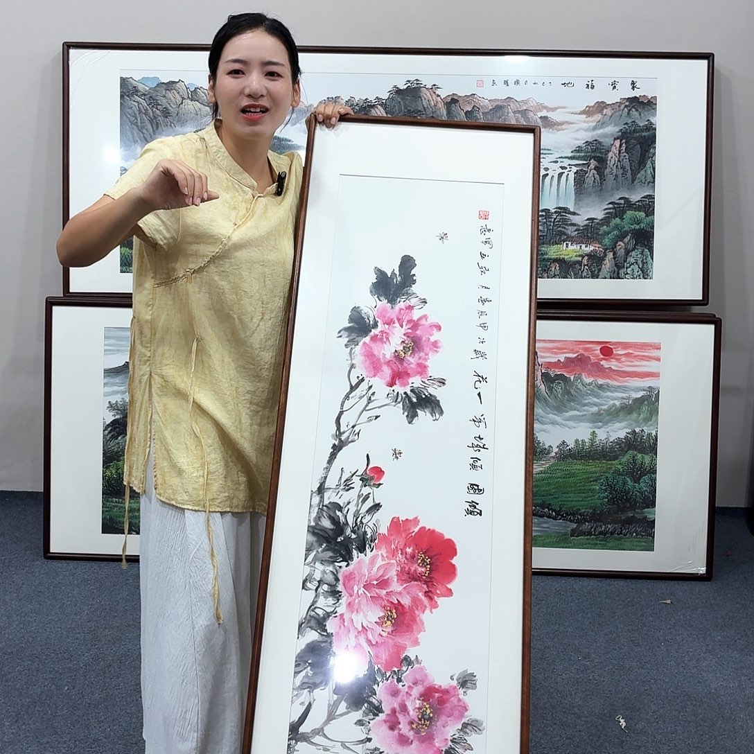国画手绘作品160×45尺寸