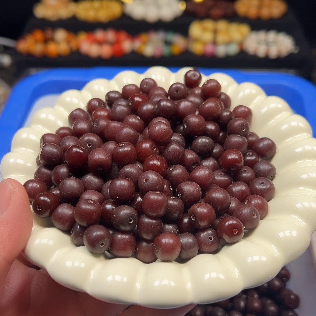 菩提根/象牙果手串100颗➕100颗车厘子11孔瑕