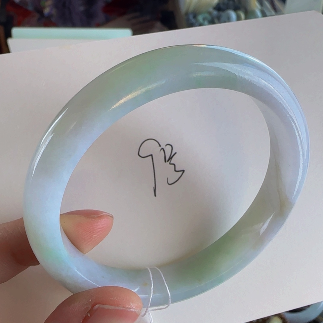 翡翠手镯未镶嵌老坑57.7圈