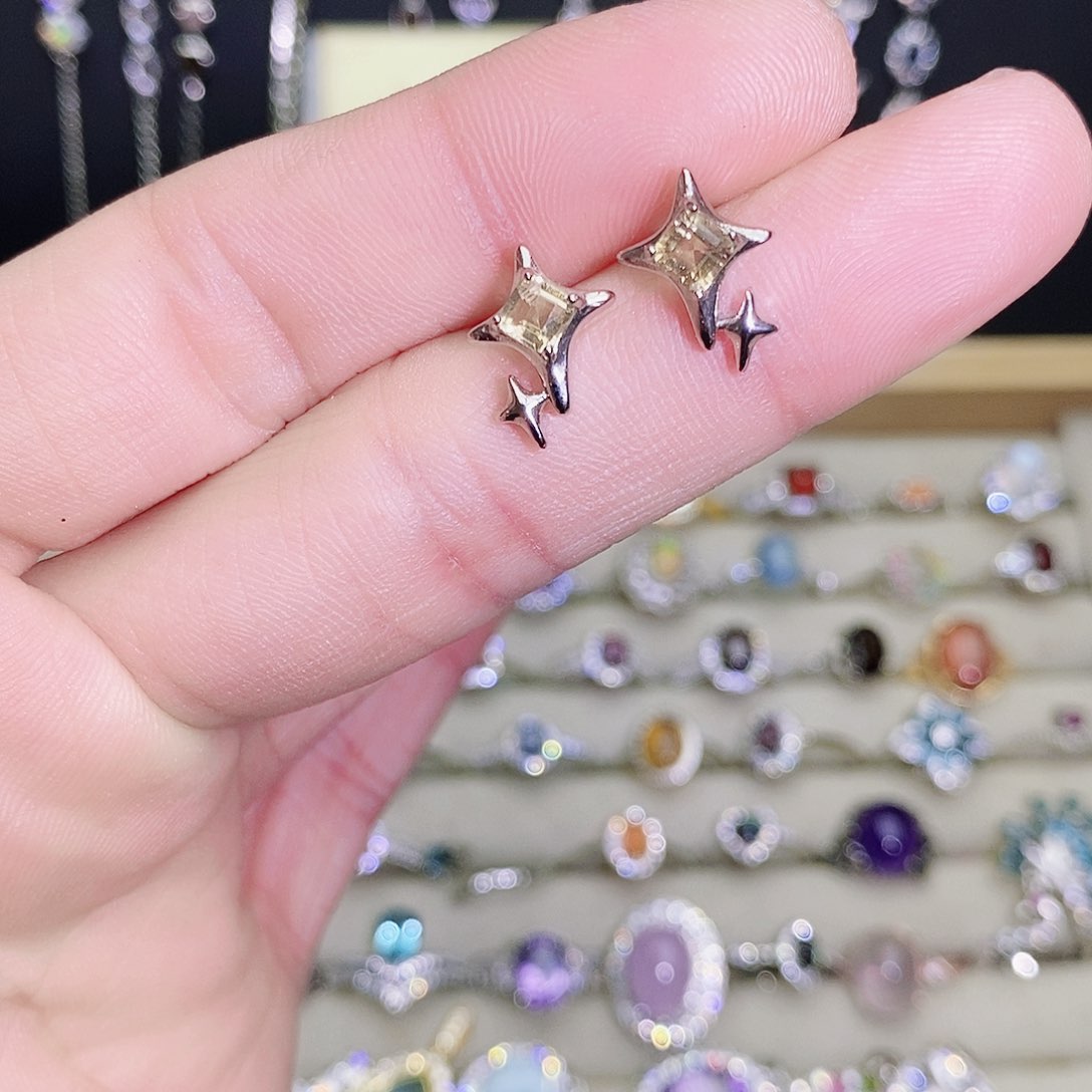 未镶嵌耳饰黄晶459