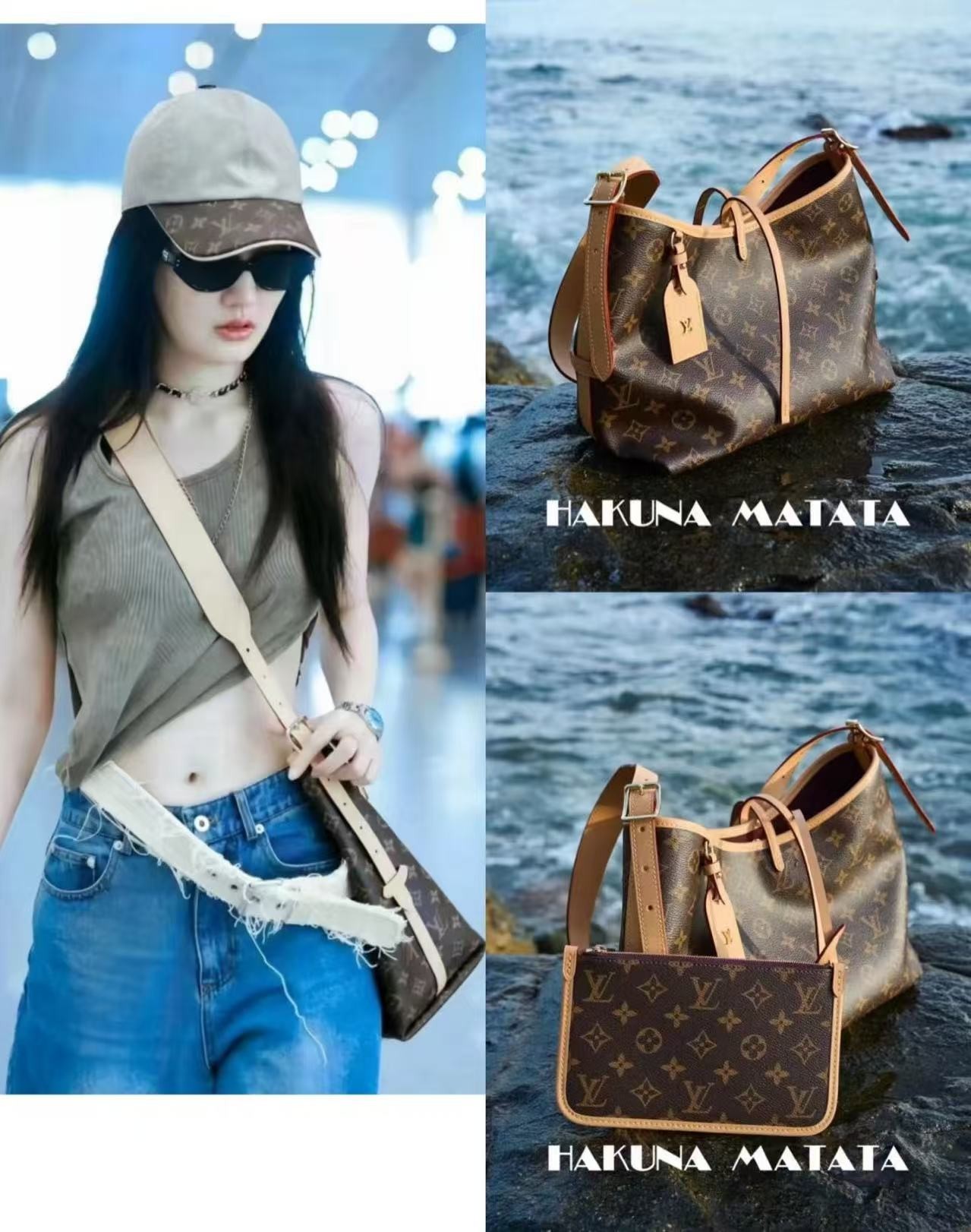 【顺丰包邮】新款L V凯瑞奥Carryall单肩斜挎包包配件包包带