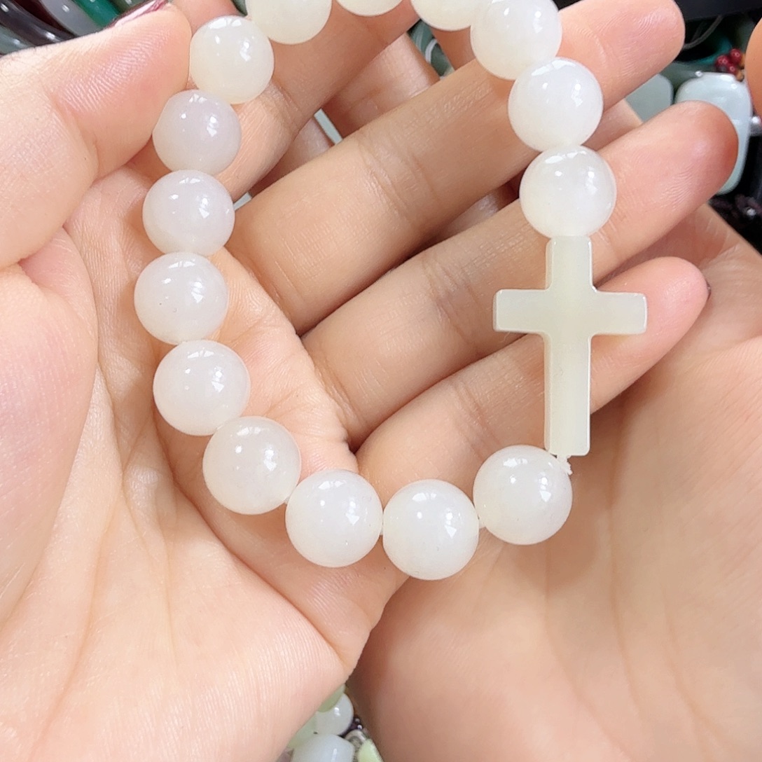 和田玉未镶嵌手链