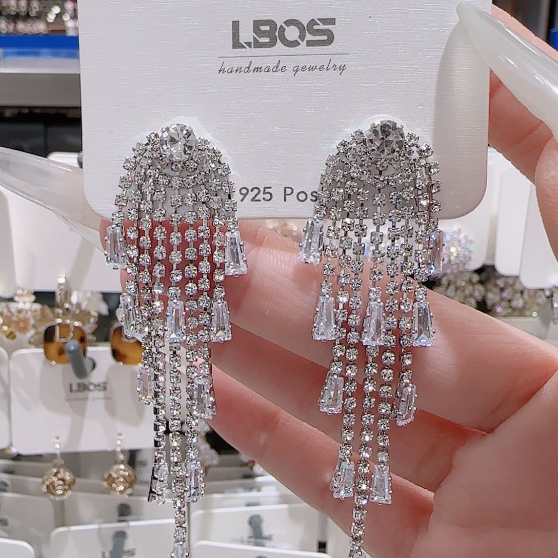 锆石铜合金925银耳环