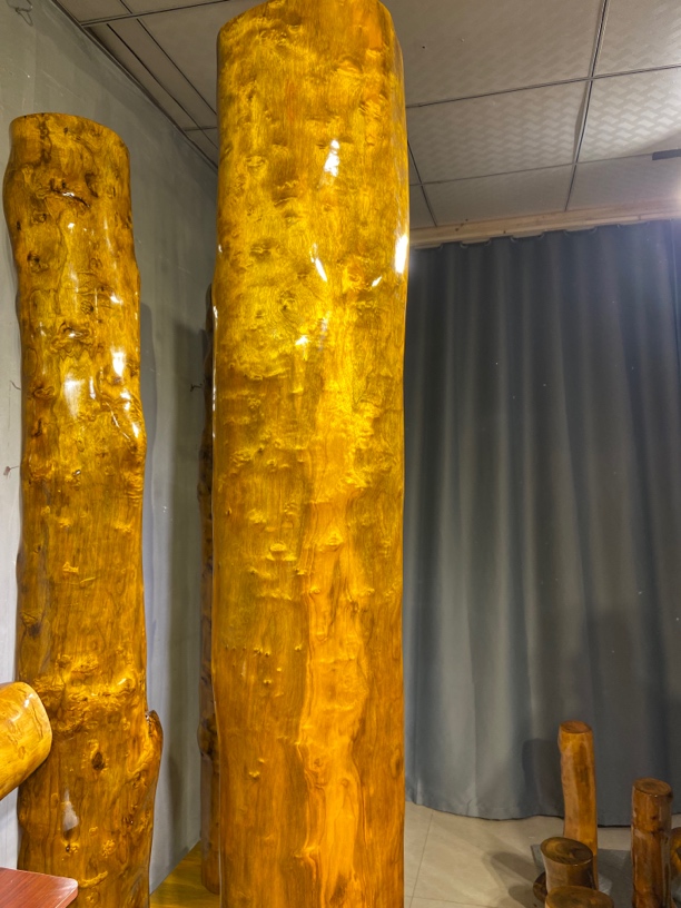正宗金丝楠木老料立柱摆件直径30cm高度207cm
