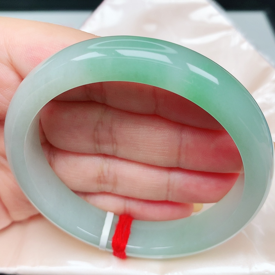 未镶嵌手镯翡翠8冰胶绿细糯