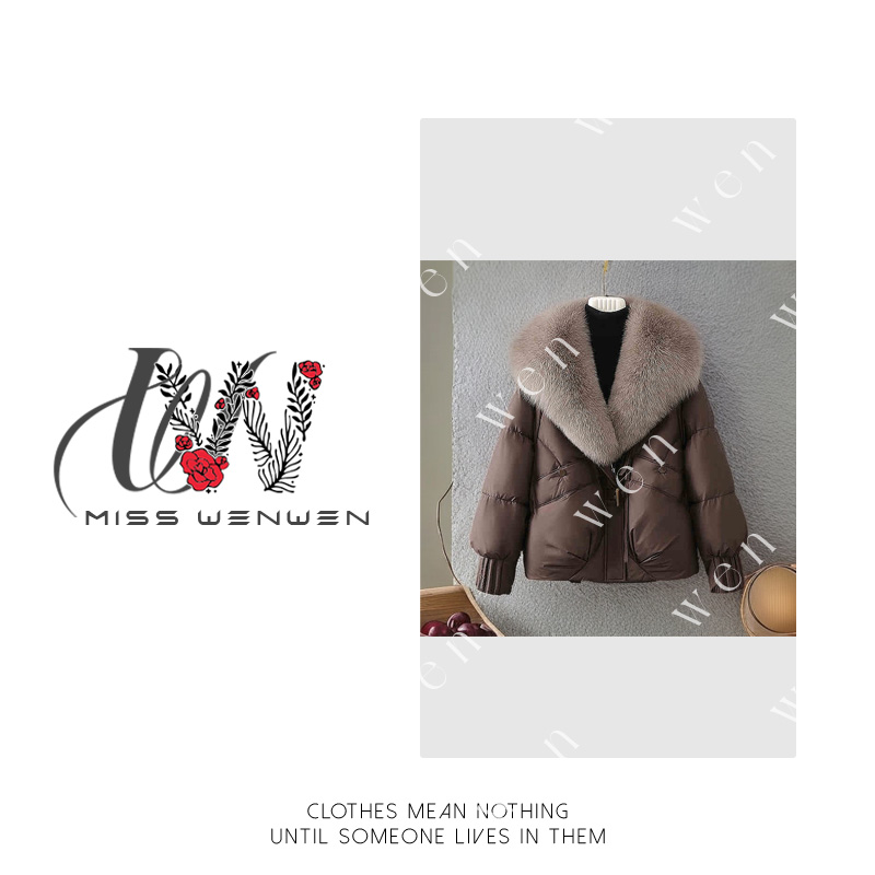 【文文专属】T001#高级感羽绒棉服女冬季保暖大毛领宽松面包外套