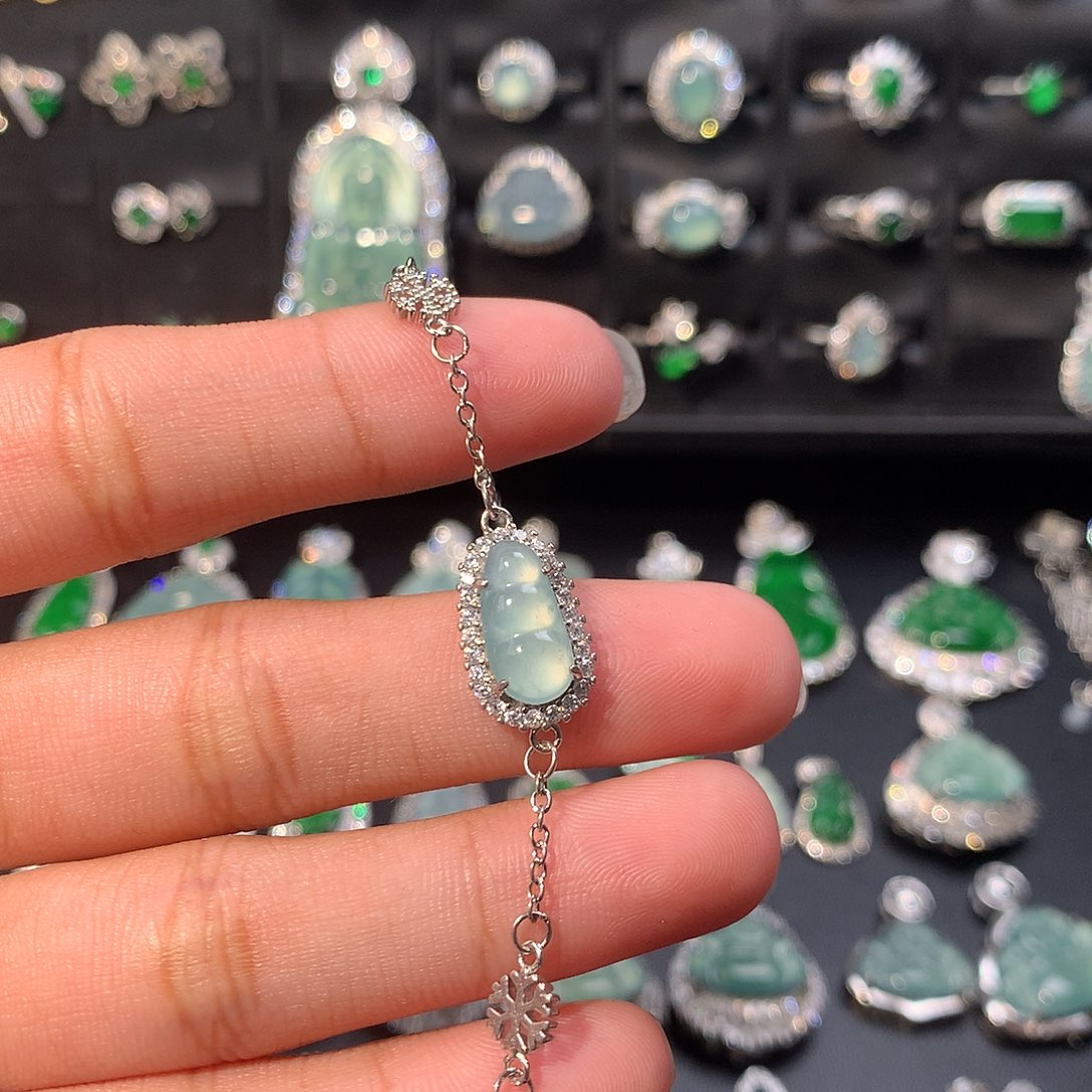 翡翠未镶嵌手链手链