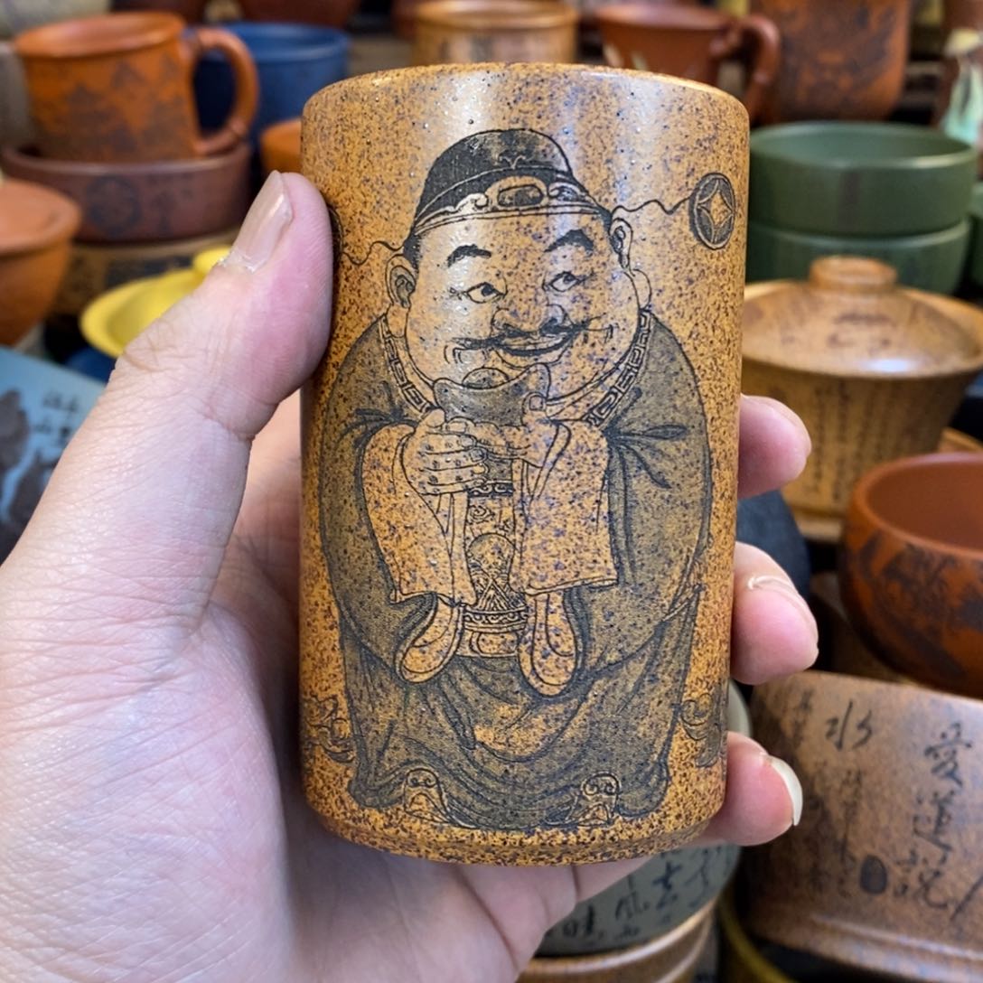 紫砂杯子宜兴全手工紫砂杯