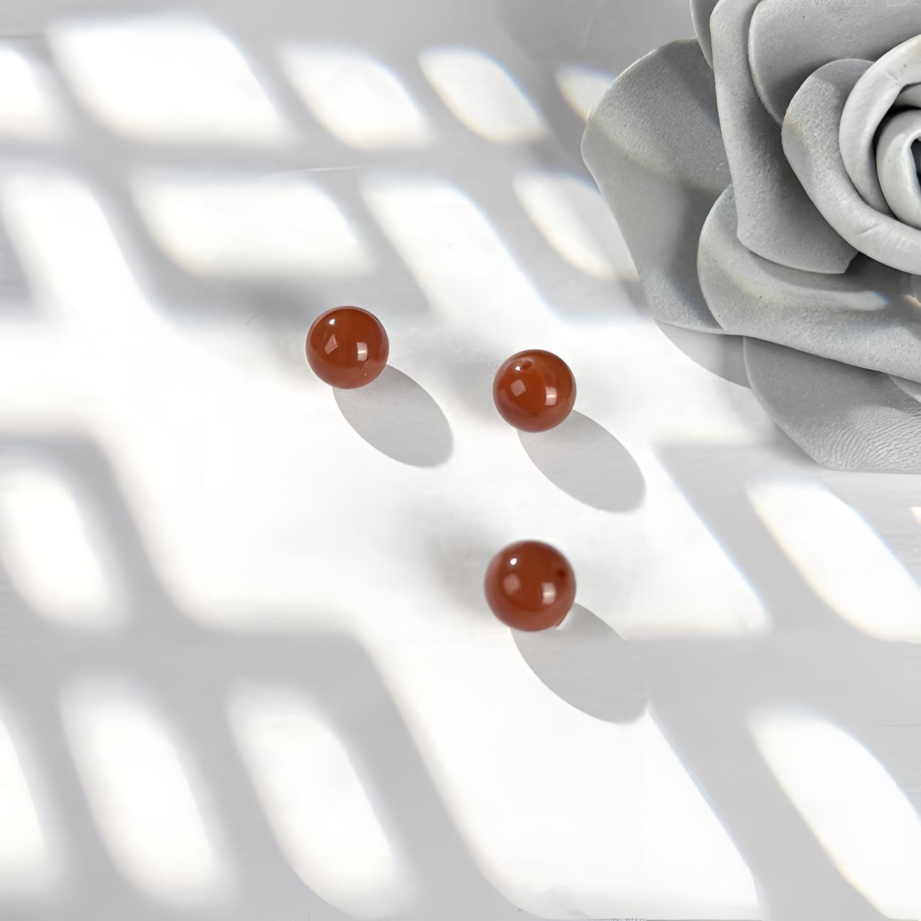 约7-8mm南红玛瑙满色单珠吊坠多样性发一