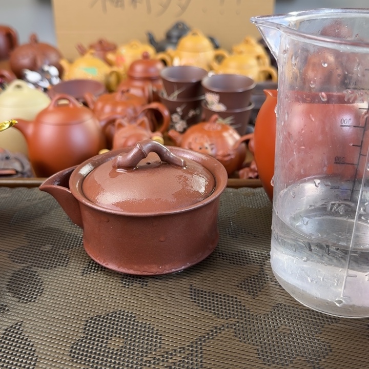 紫砂茶壶紫泥盖杯