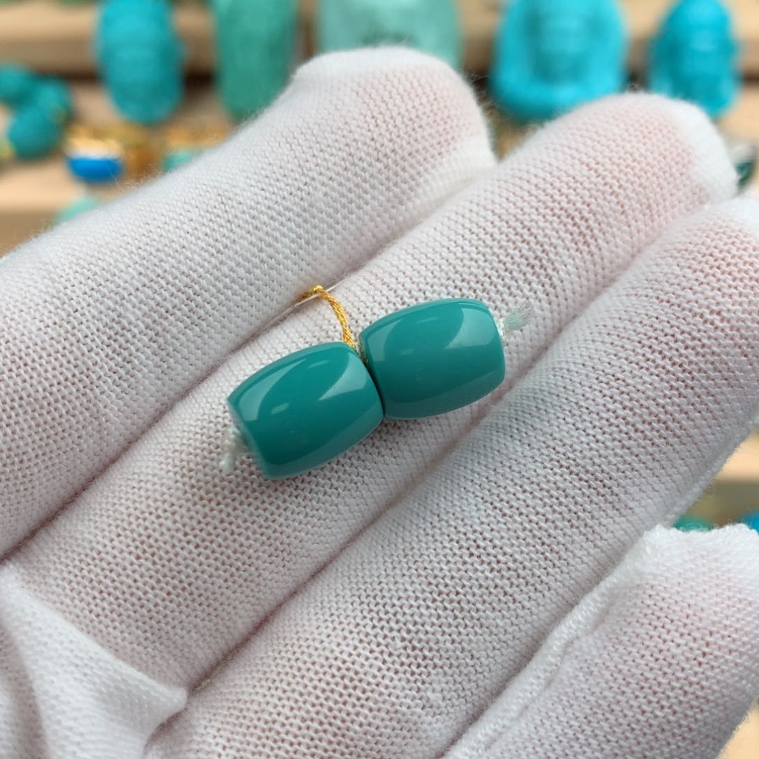 银S925镶嵌绿松石珠宝奇石茶**味