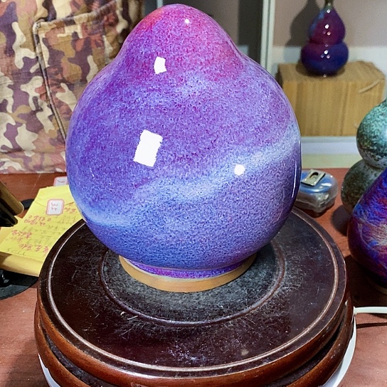 摆件尚峰钧窑作品桃摆件