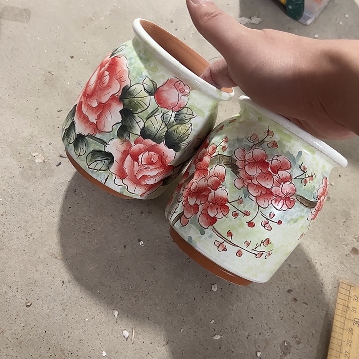 满38包邮 景德镇幸运花盆