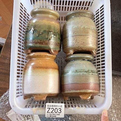 紫砂花盆203微瑕品口径6.5左右