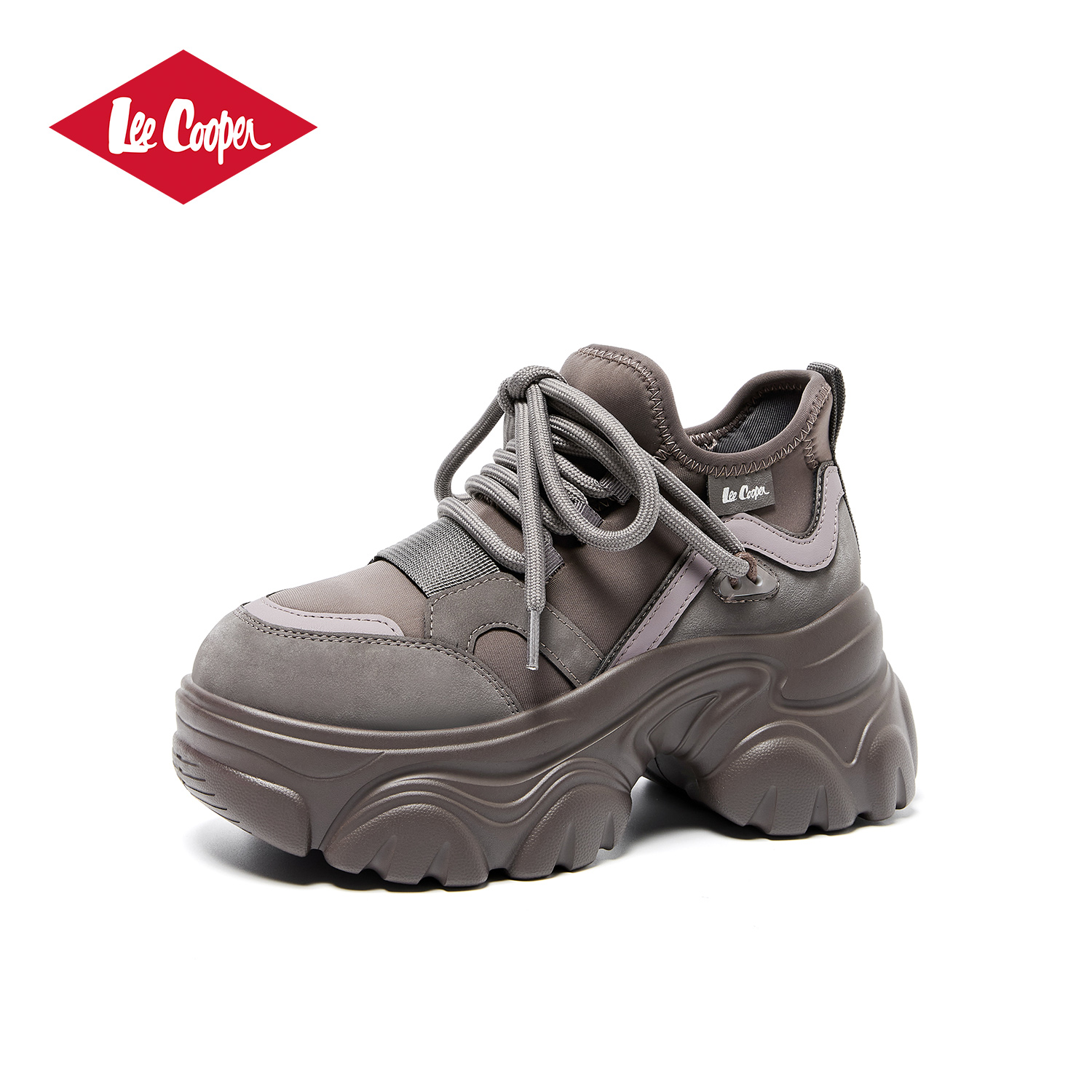 LEE COOPER【熊猫】小个子增高老爹鞋女2025秋季新款运动厚底休闲鞋