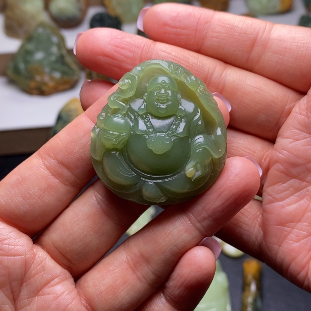 岫岩河磨玉（透闪石质玉）挂件未镶嵌?***?