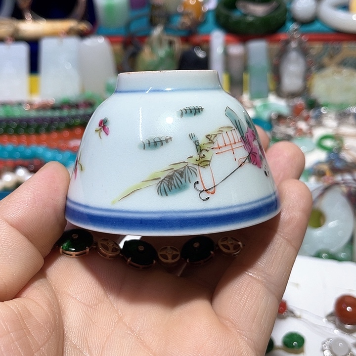 ꧁*꧂青花手绘小主人杯子