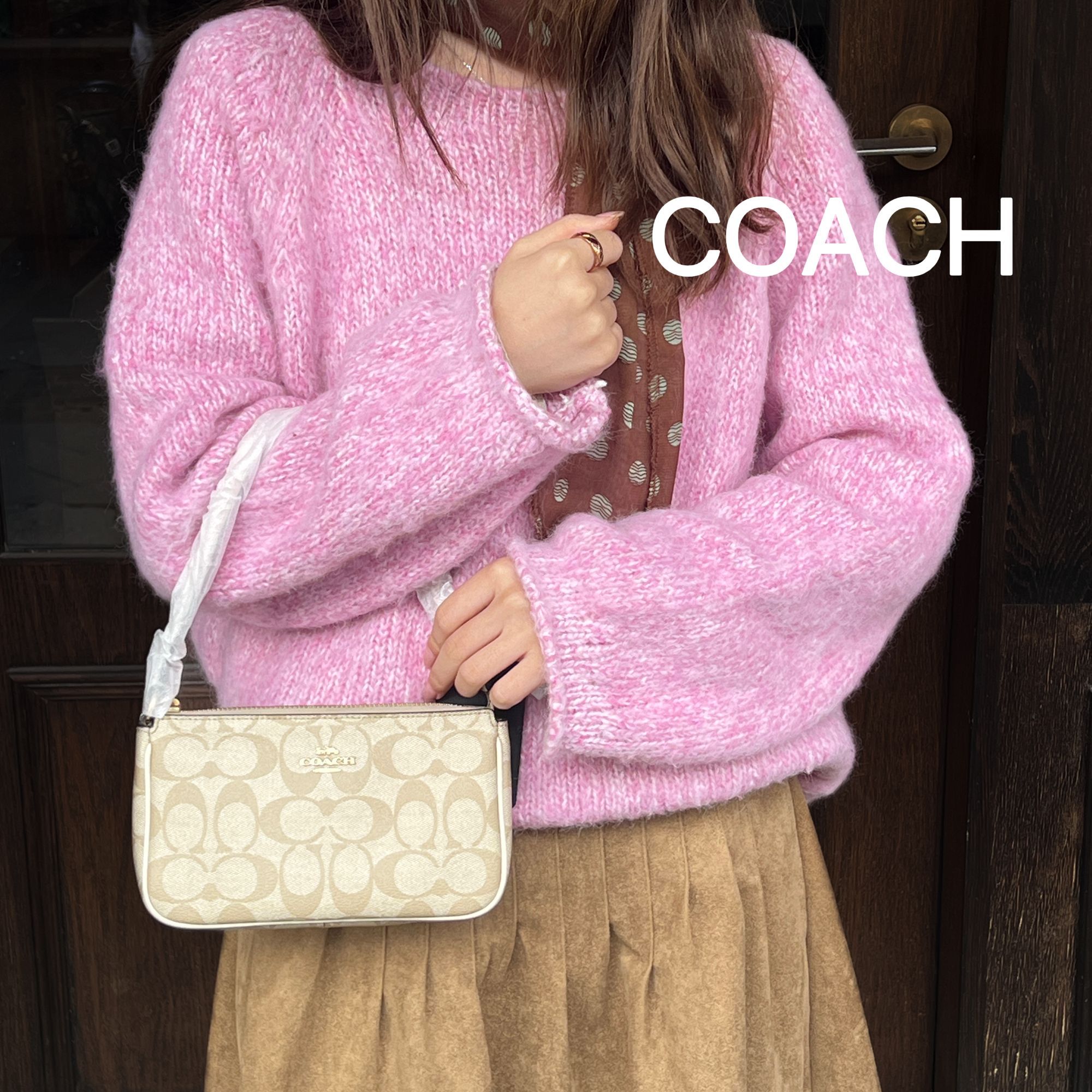 95新 COACH/蔻驰 LQ24复古手提老花经典包包95新/代卖服务