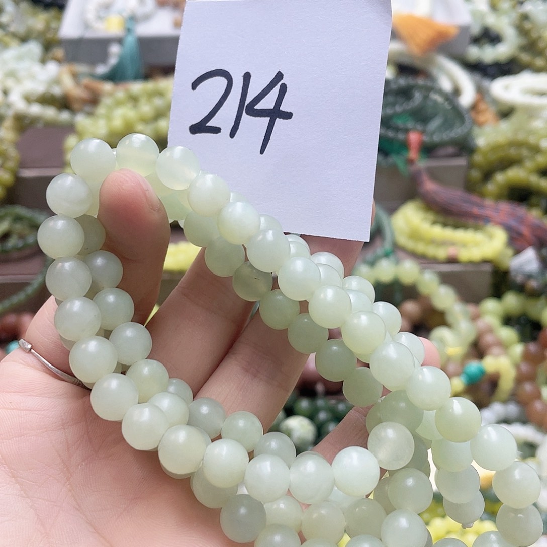 未镶嵌蛇纹石玉手链
