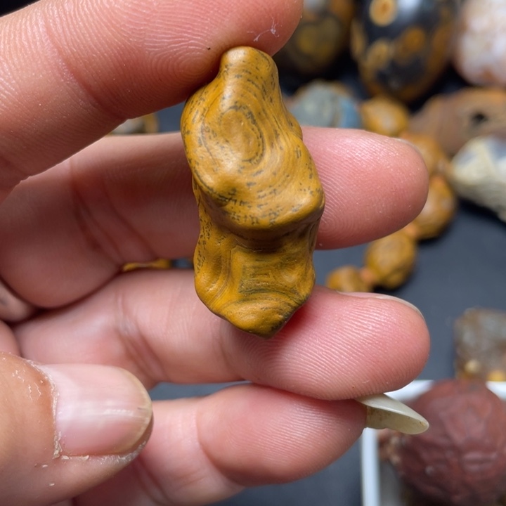 石材九眼石页岩钱币石7