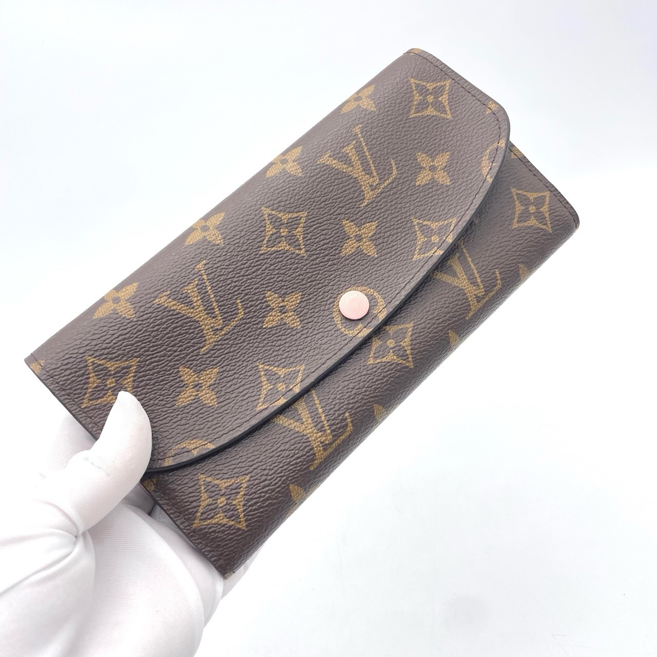 95新 LV LV路易威登老花粉豆豆钱包   