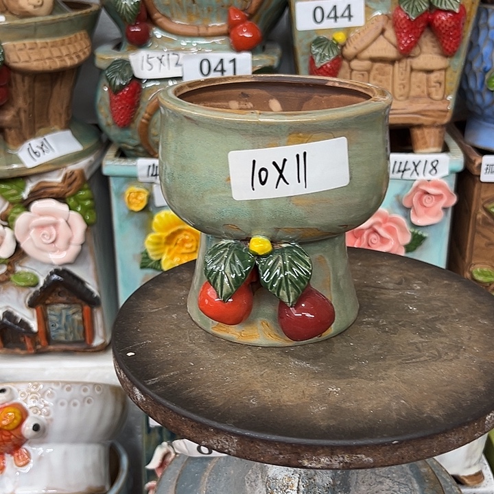 紫砂花盆粗陶材质多肉花盆