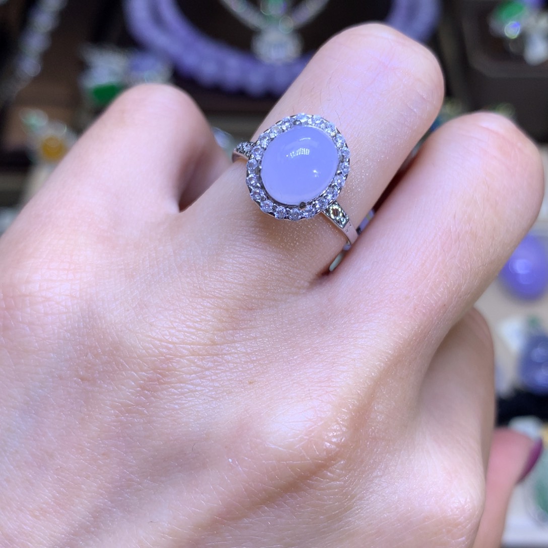 翡翠颈饰银S925镶嵌翡翠