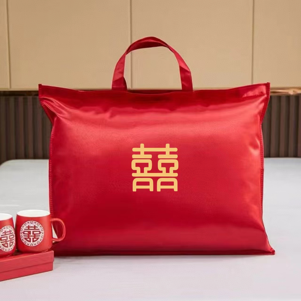 【包装】结婚包包喜庆新款婚庆专用婚房高档大红大红色中式婚用陪嫁