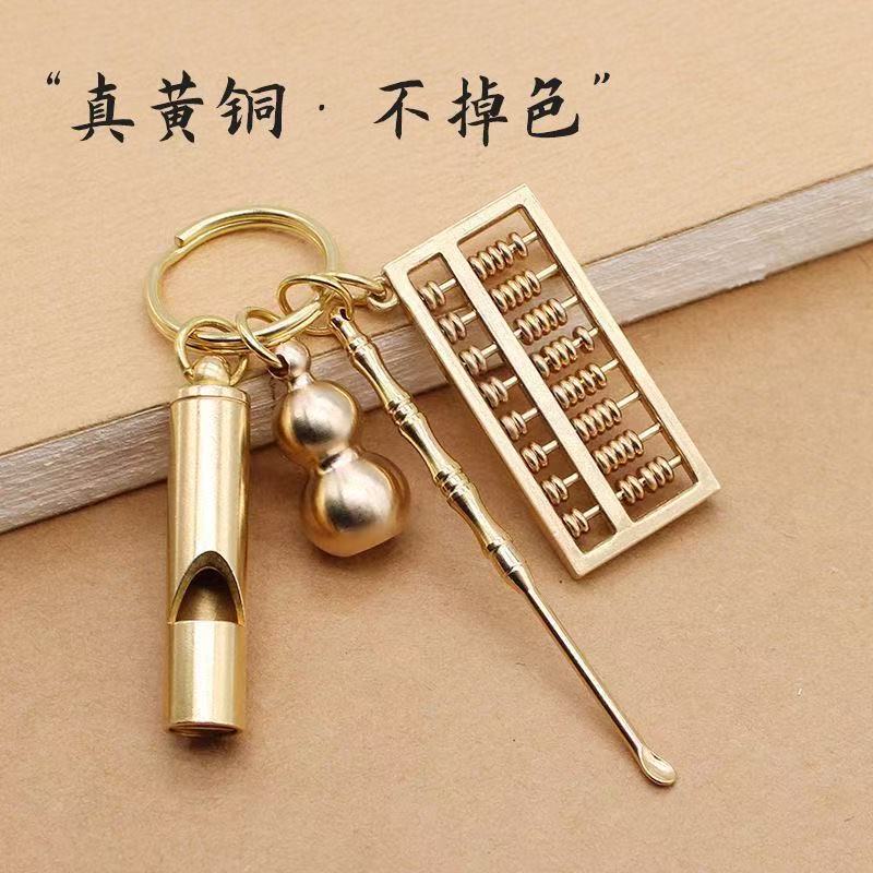 八哥鹦鹉训鸟纯黄铜口哨