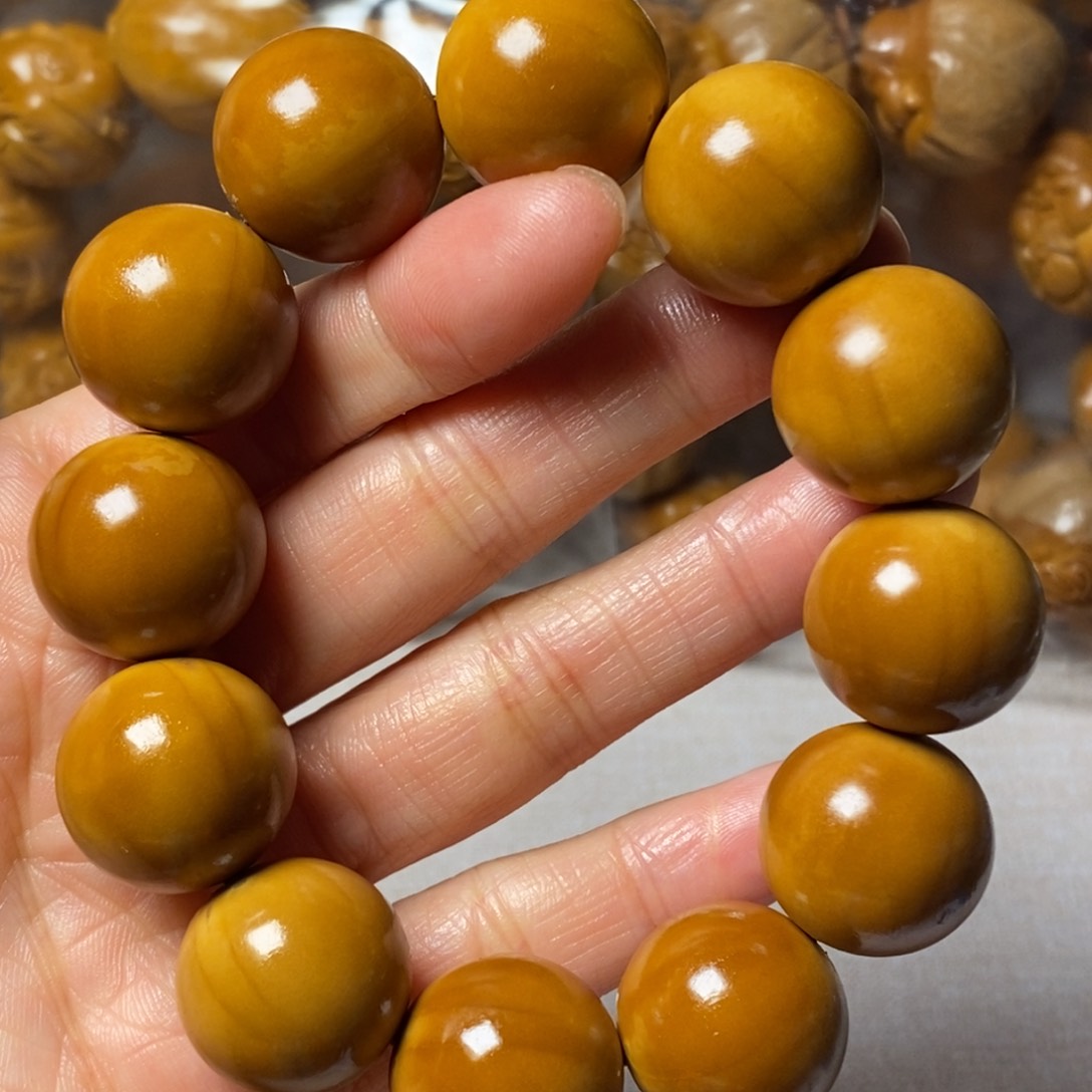 橄榄核手串/手链正圆光珠1.9