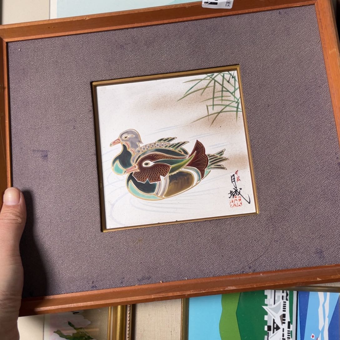 用***2中古框画不退不换有微瑕