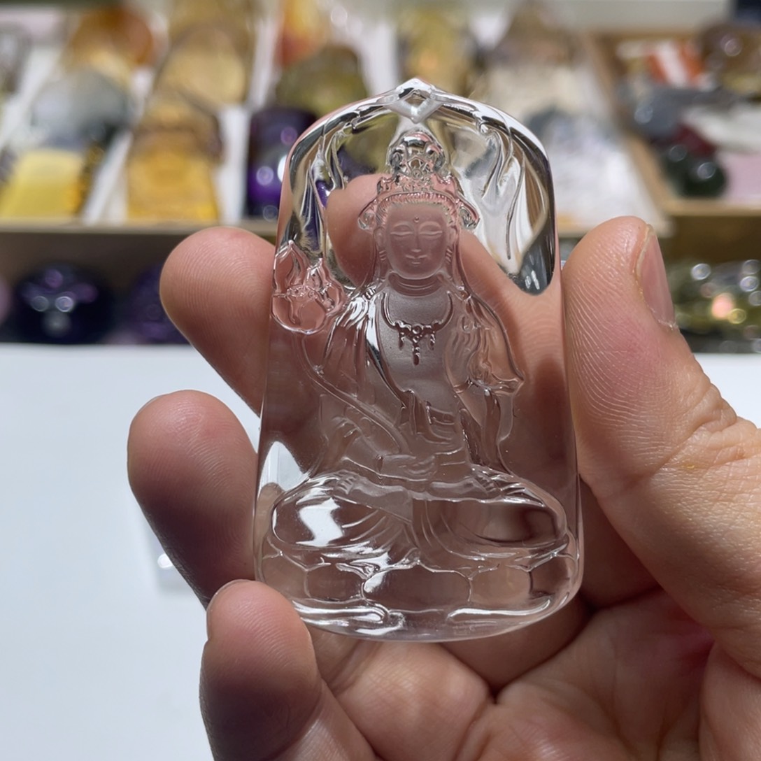 水晶吊坠(赠链)未镶嵌颜*成定制