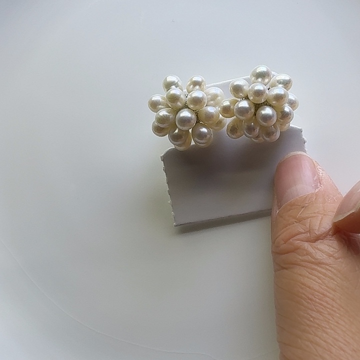 淡水珍珠耳饰合金