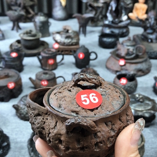 杯福利宝瓶全手捏柴烧茶器