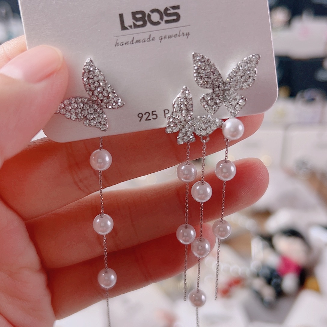 琉璃纯铜合金耳环的