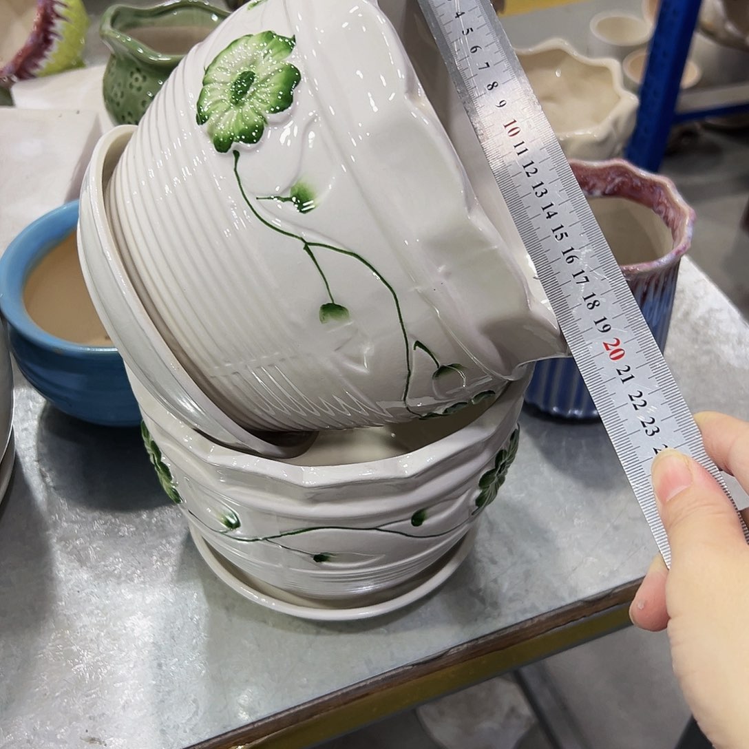 外贸尾单陶瓷花盆凑单10米包邮