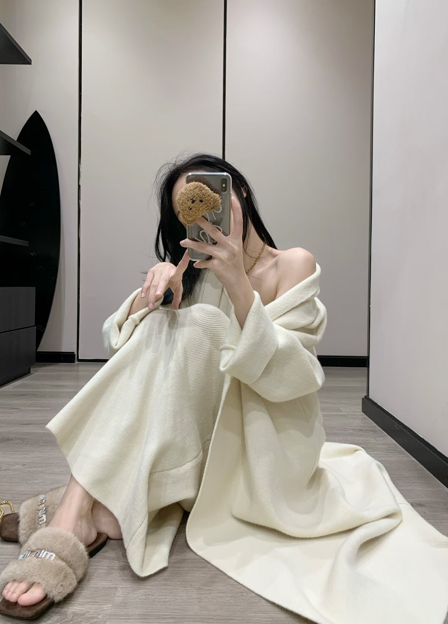 法式提花上衣奶fufu慵懒风宽加厚外套时尚百搭宽松休闲秋冬长款