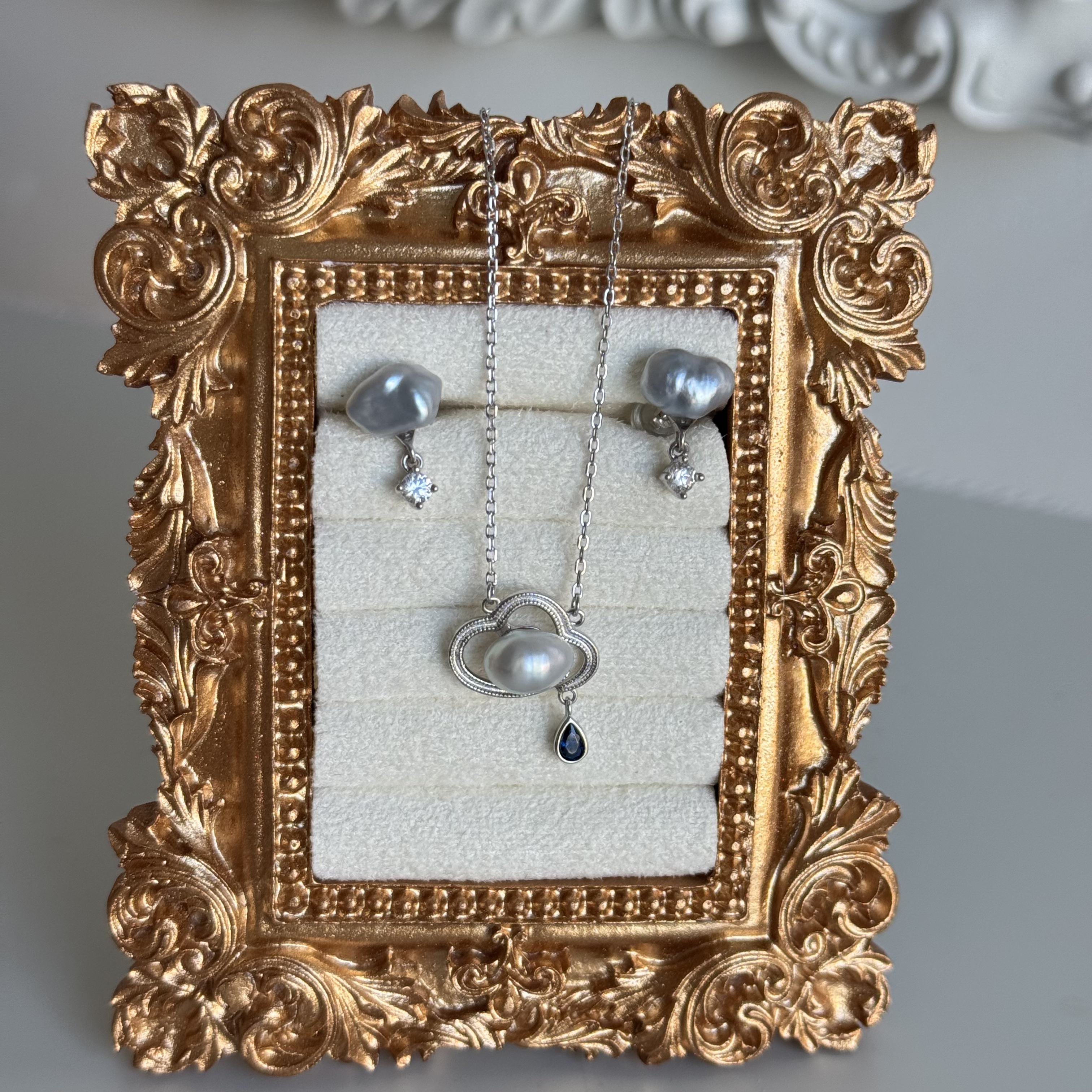 【海水keshi合集】 海水珍珠S925银吊坠/澳白云雨 多样性发一