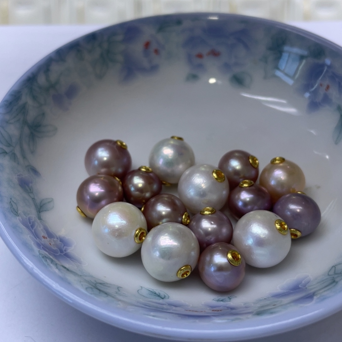 银S925镶嵌淡水珍珠颈饰随机发一