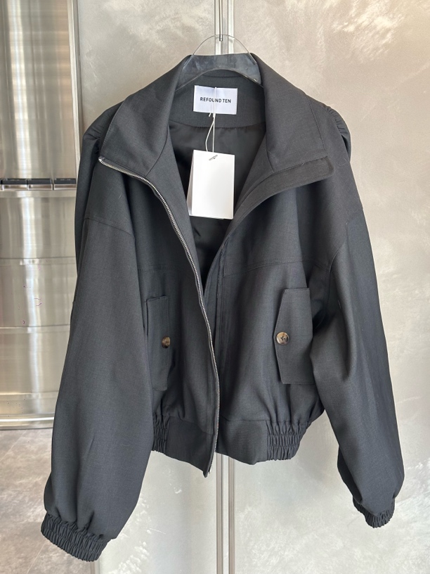 春季运动百搭开衫韩版短外套长袖女休闲原创设计灰色连帽黑色