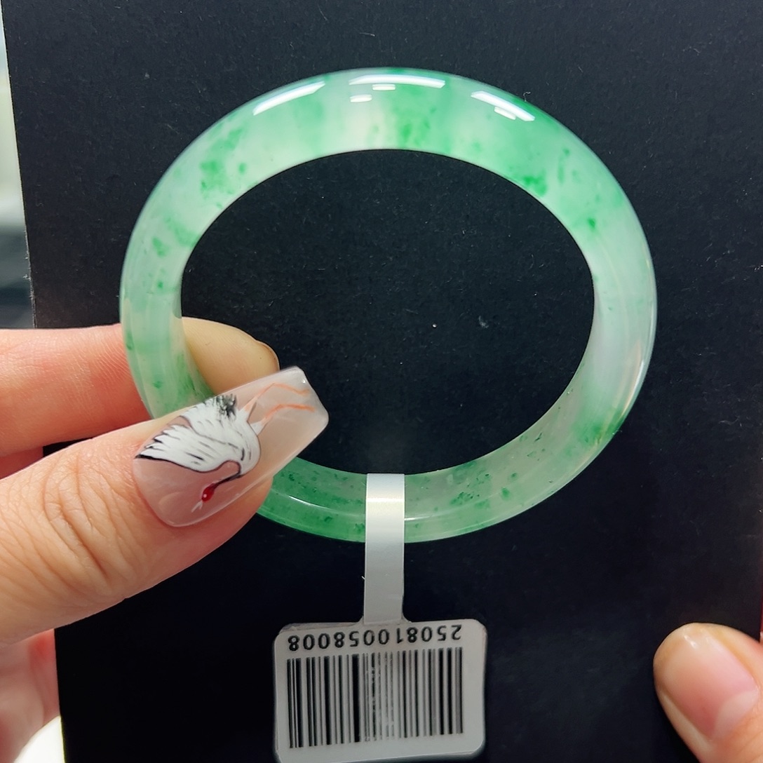 恋***忘未镶嵌手镯石英质玉（非洲翠）