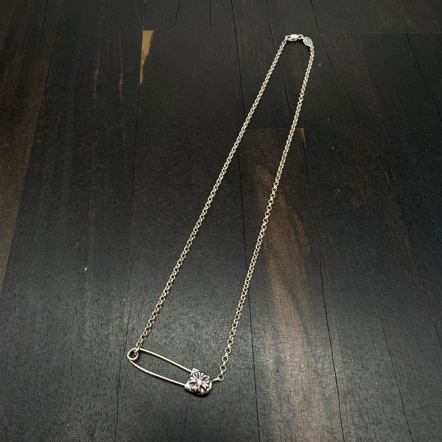 40cm Chrome Hearts 克罗心 粉钻 别针 rollchain 项链 