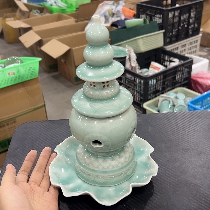 龙泉云间青瓷小米茶器