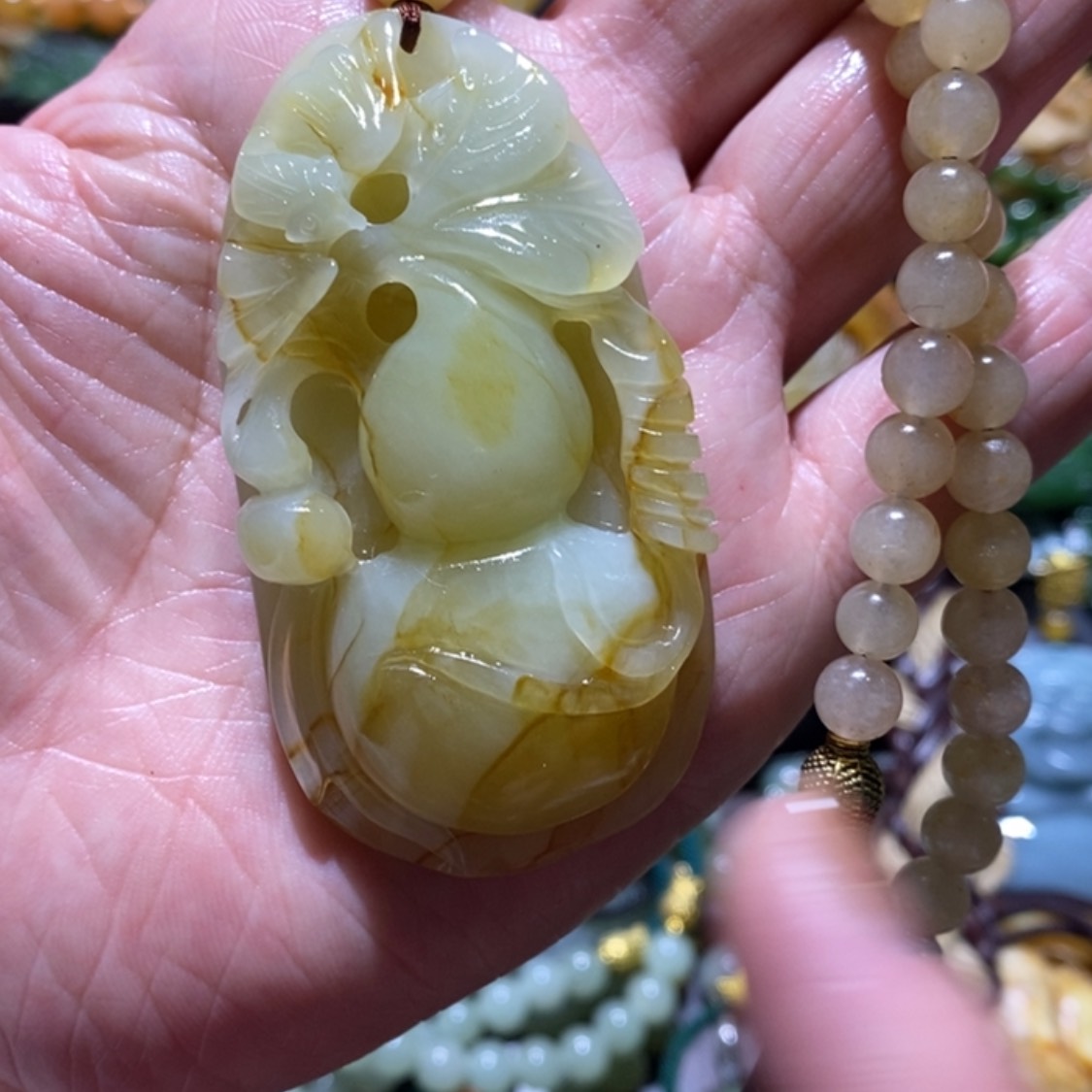 【闪购商品】岫玉毛衣链未镶嵌