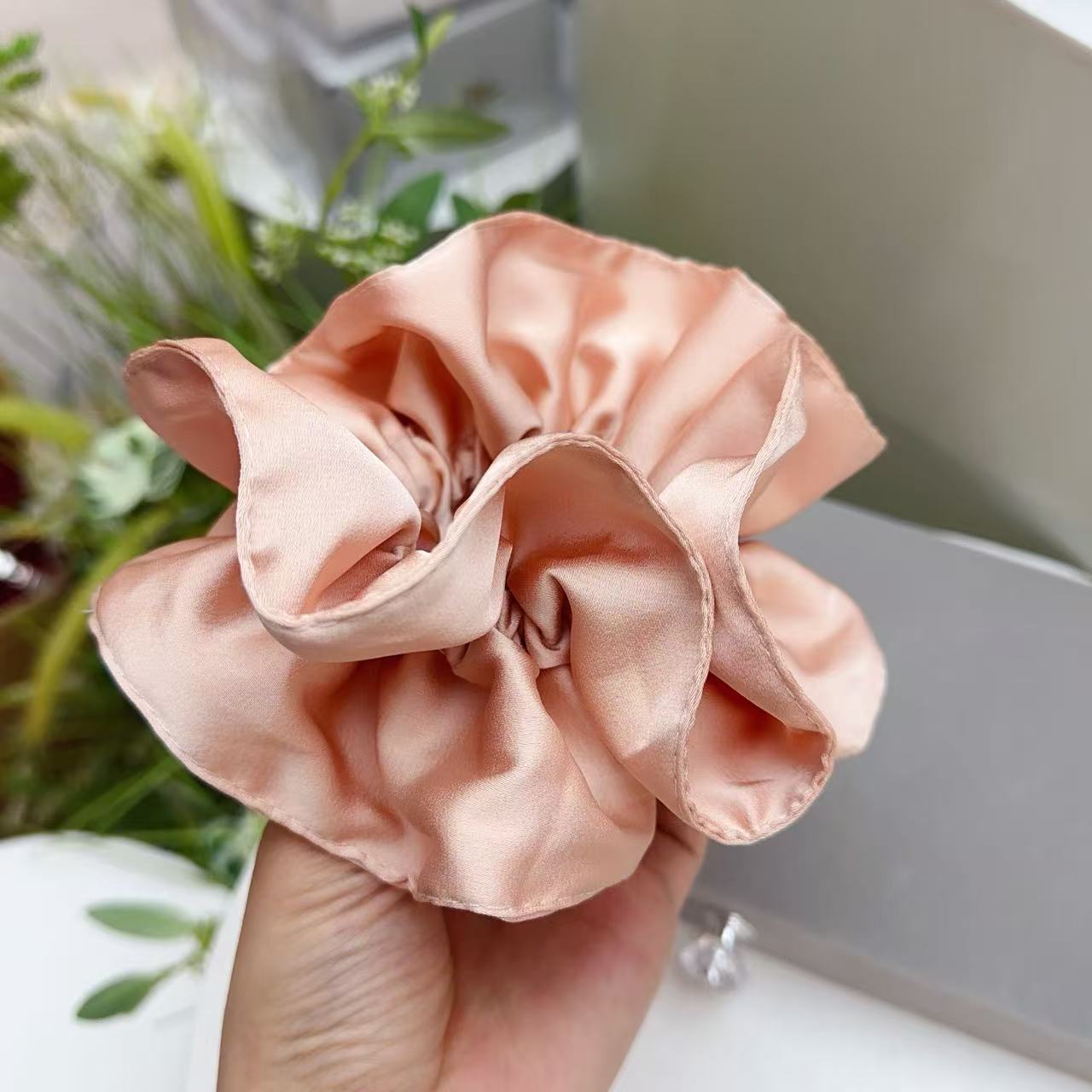 挽梦韩系轻奢时尚香槟色百搭小蛮腰发圈2131