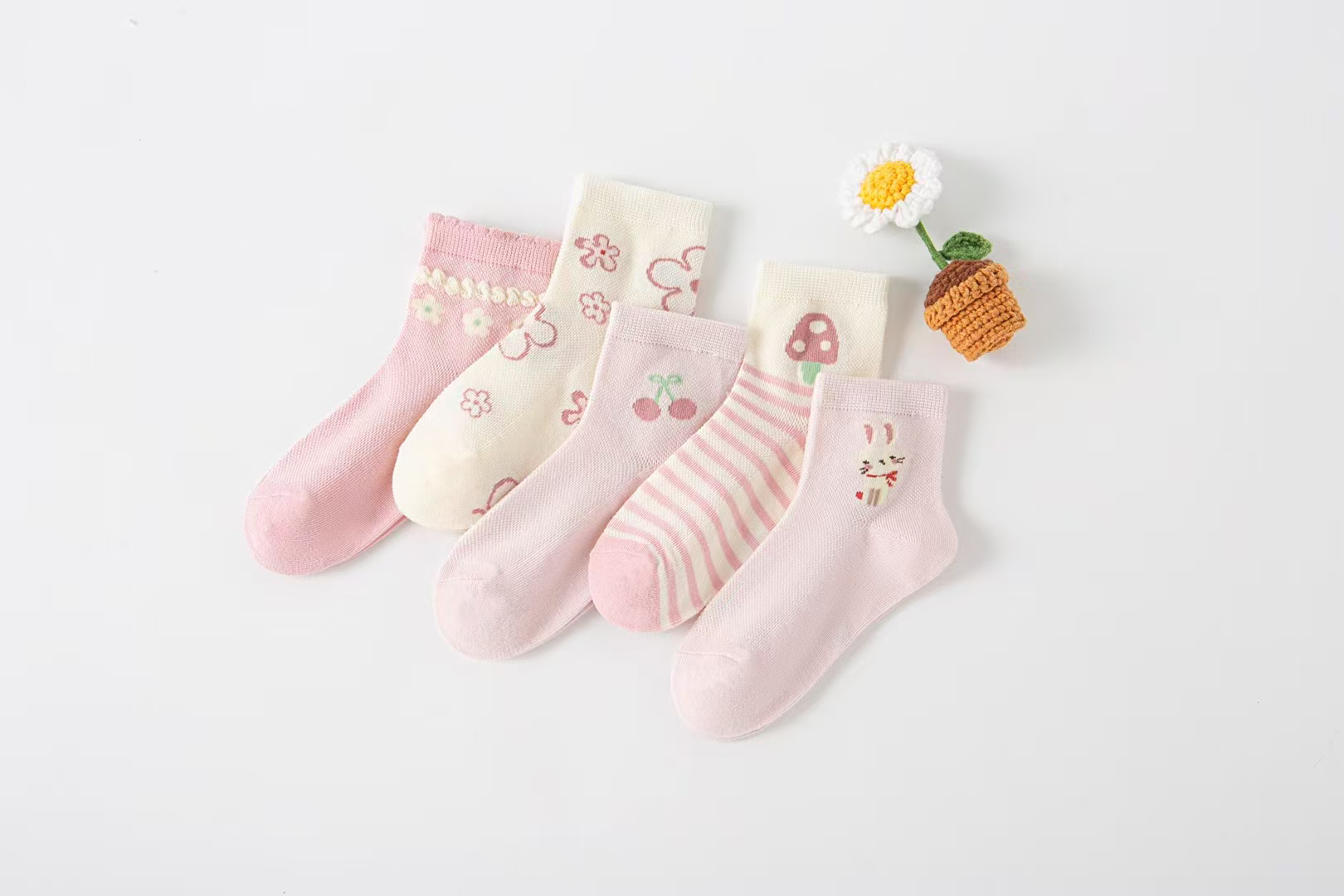 六指鼠A类儿童袜子春夏款薄棉百搭日系韩版卡通