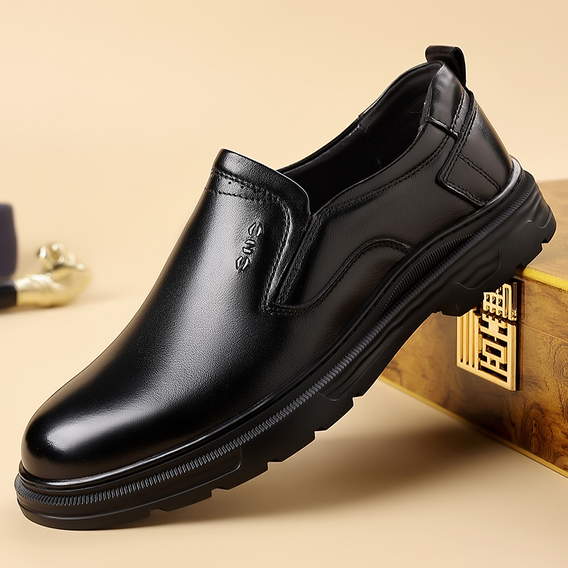 头层牛皮男鞋2025新款真皮一季度商务正装皮鞋男士英伦新郎婚鞋潮